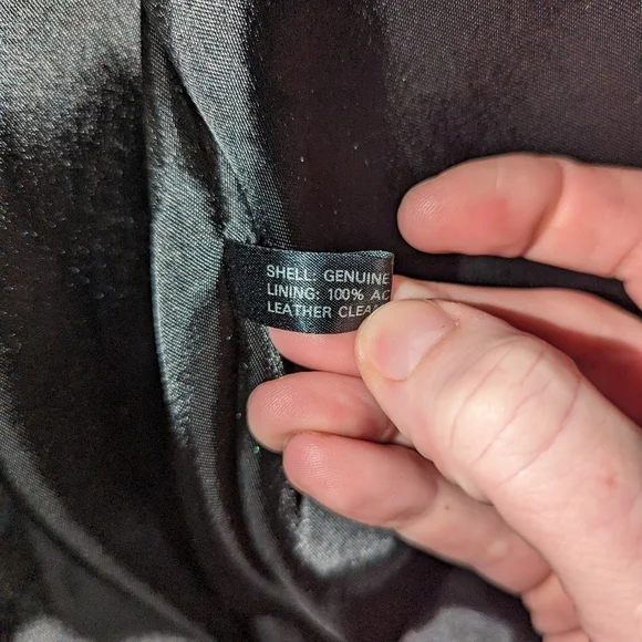 Vintage Scully Authentic Genuine black leather jacket with black leather fringe. - Picture 12 of 12